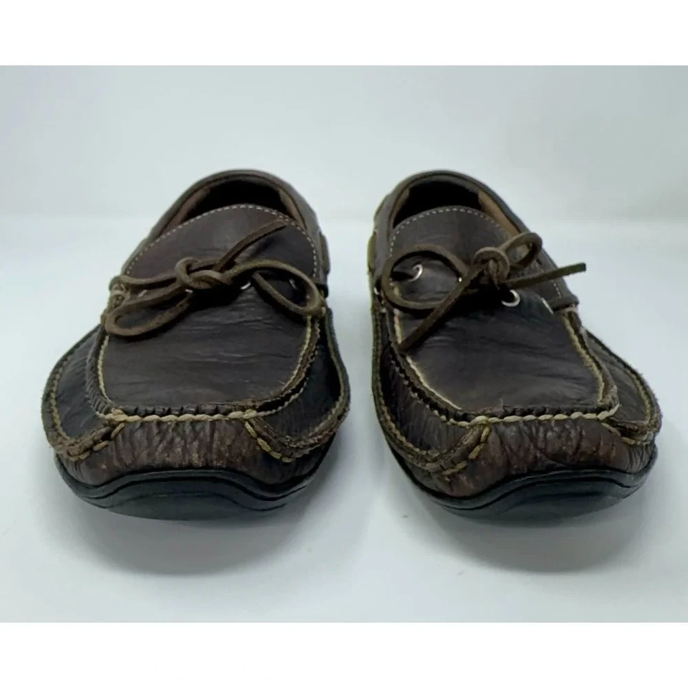 LL Bean‎ Handsewn Moccasins Men's Sz 9 Camp Moc Boat Shoe Leather Loafers Brown